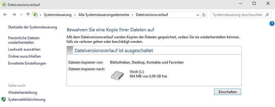 Ein Windows Backup wiederherstellen 17 Links unten findet man die Wiederherstellung