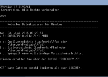 Übersicht zu Robocopy