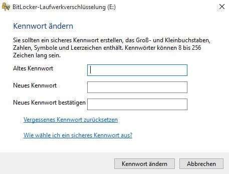 Bitlocker to Go anwenden! 20 Windows 10 - Bitlocker to Go - Kennwort ändern