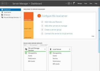 Windows Server 2016 Dashboard