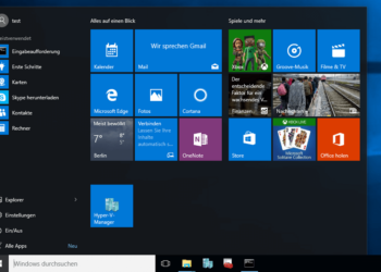 Systemfunktionen in das Startmenü einbinden