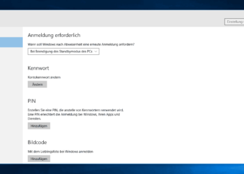 Windows 10 und die verschiedenen Anmeldeoptionen