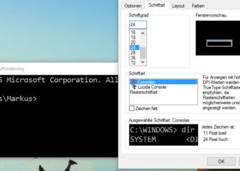 Neuheiten in der cmd von Windows 10