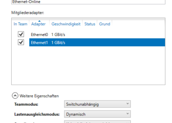 Windows Server: Netzwerkadapter kombinieren: Adapter hinzufügen