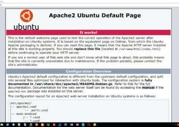Linux Apache Webserver - Default Seite nach der Installation