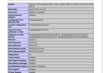 Installation von PHP auf dem Apache2 Rootserver- Ausgabe der PHP Einstellungen