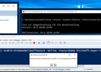 Hyper-V mit der cmd oder Windows PowerShell installieren