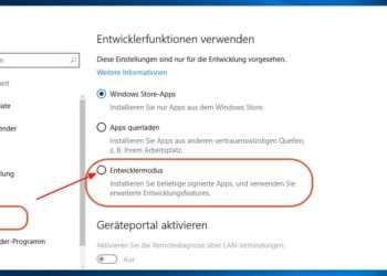 Linux Bash unter Windows installieren: Freischalten des Entwicklermodus