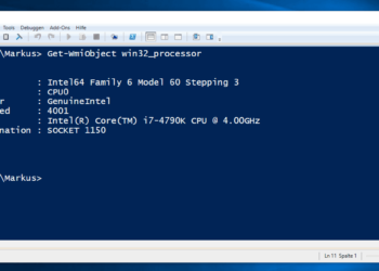 Systeminformationen mit der Windows PowerShell anzeigen - Informationen zum Processor