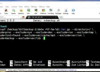 Sicherung des Rootserver - Backupscript um ein Tar Archiv zu erstellen