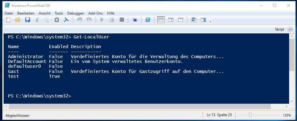 Mit der PowerShell einen neuen Benutzer anlegen 13 PowerShell einen neuen Benutzer anlegen - Auslesen der aktiven User