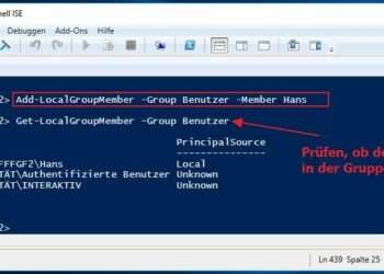 Lokalen Benutzer mit der Windows PowerShell anlegen - Benutzer in eine Gruppe aufnehmen