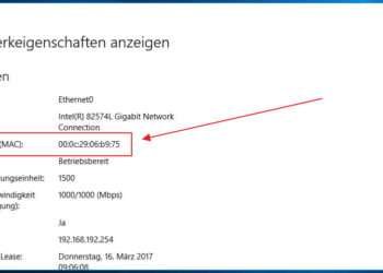 Welche Mac Adresse hat mein Windows PC - Über die Einstellungen anzeigen