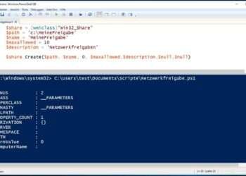 Windows Netzwerkfreigabe mit der PowerShell erstellen: WMI Klasse Win32_Share