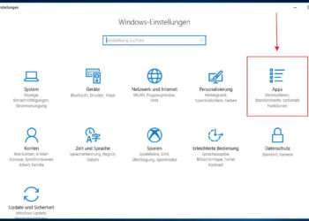 Windows Creator Update: Neues Menü: Apps über die Windows Einstellungen deinstallieren
