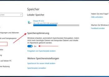 Windows 10 Speicherplatzoptimierung mit dem Creator Update möglich
