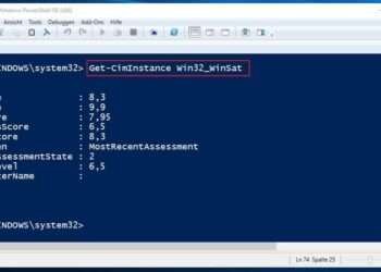 Den Leistungsindex unter Windows 10 mit der Windows PowerShell anzeigen lassen