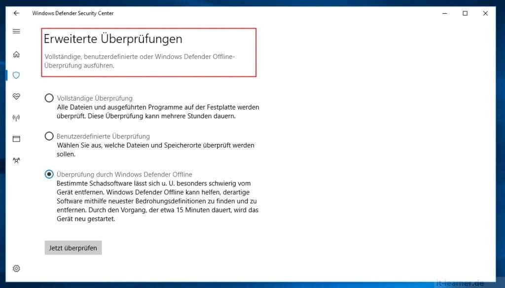 Mehr Windows Security mit dem Windows Defender 14 Mehr Windows Security mit dem Windows Defender Security Center: Überblick