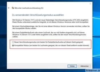 Vorsicht beim verschlüsseln von Wechseldatenträger mit Bitlocker - Neuer Algorithmus geht bei älteren Windows Versionen nicht mehr