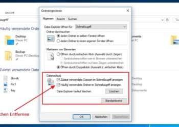 Windows 10 - Zuletzt verwendete Dateien (Verlauf) im Windows Explorer löschen bzw. deaktivieren