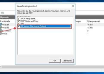 Routing im Windows Server 2016 - dynamische Routing - RIP Protokoll erstellen