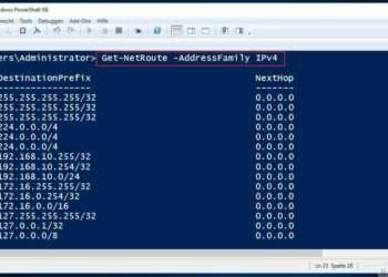 Mit der Windows Powershell die Routingtabelle auslesen