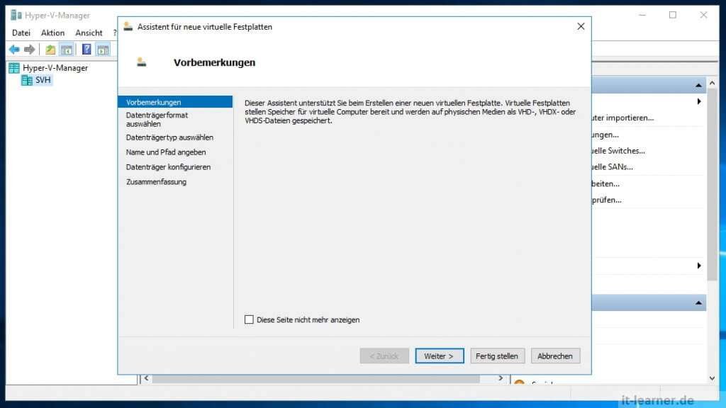 How to - virtuelle Festplatte im Windows Server einbinden 13 virtuelle Festplatte im Windows Server einbinden