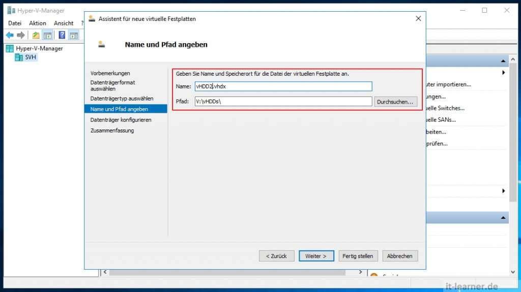 How to - virtuelle Festplatte im Windows Server einbinden 16 virtuelle Festplatte im Windows Server einbinden