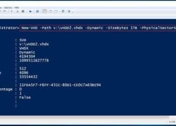 Neue virtuelle Festplatte mit der Windows PowerShell anlegen