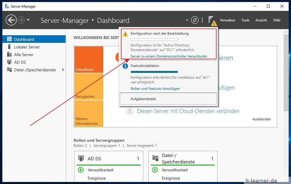 Einen Domänencontroller mit Windows Server 2025 einrichten 3 Windows Server 2019 Domänencontroller