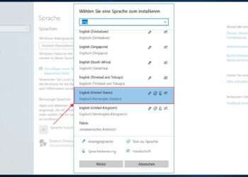 Die Sprache im Windows 10 System ändern - Auswahl eines beliebigen Sprachpakets