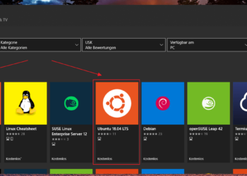 Linux Installation direkt unter Windows 10 - Auswahl verschiedener Distributionen aus dem Microsoft Store
