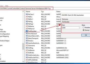 Im Windows Server den Port für die Remote Desktop Verbindungen ändern - Mehr Sicherheit
