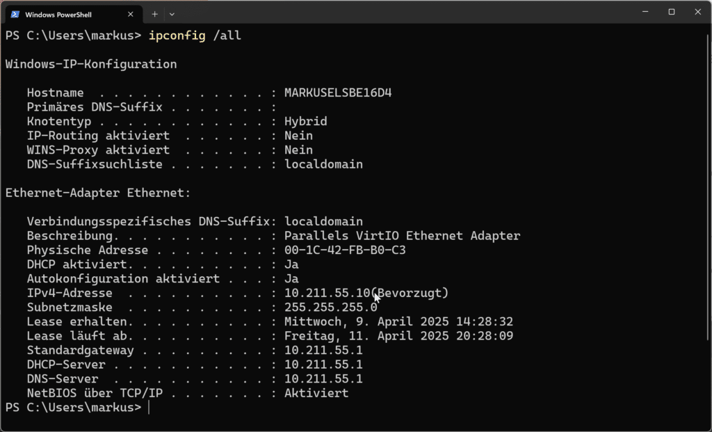 Welche IP-Adresse besitzt mein Rechner 13 Mit cmd ipconfig die IP-Adresse des Rechners anzeigen lassen