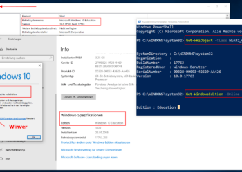 Vier verschiedenen Möglichkeiten um die Windows Version und Build Number auszulesen