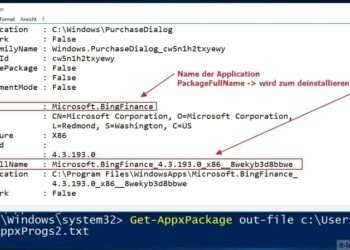 Mit der Windows PowerShell vorinstallierte Programme entfernen
