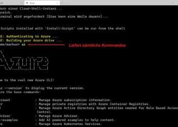 Mit Dem Windows Terminal Eine Azure Cloud Shell Einrichten Verbindung Zulassen Hilfe Aufrufen