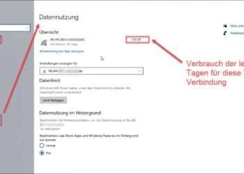 Windows 10 Einstellungen Datennutzung Für Ein Bestimmtes Netzwerk Auslesen