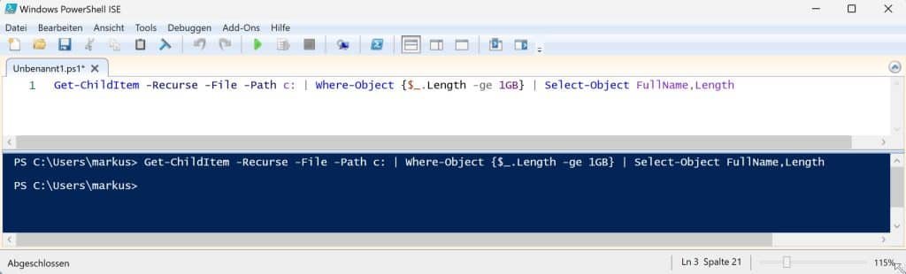 Wie kann man den Speicherplatz mit der PowerShell auslesen? 13 Speicherplatz mit der PowerShell auslesen