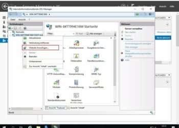 Installation Der Internetinformationsdienste Server Auf Einem Windows Server 2019 Webseite Hinzufügen