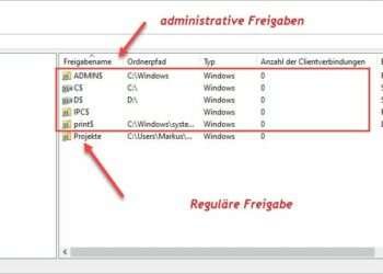 Mit Der Windows Computerverwaltung Alle Freigaben Des Computers Anzeigen Lassen