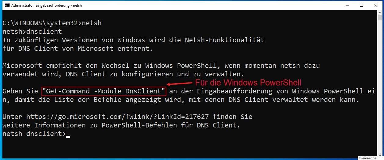 Im Windows 10 Betriebssystem eine statische IP Adresse vergeben 4 Mit der cmd (Eingabeaufforder) die DNS-Adresse festlegen