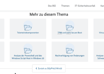 BSI Handlungsempfehlungen Windows 10 Härten