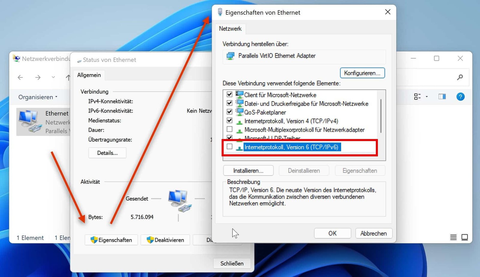 So ruft man die DHCP Informationen unter Windows ab 10 So deaktiviert man das IPv6-Protokoll