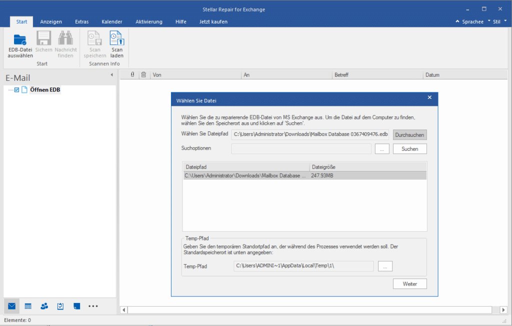 Meister der Exchange-Reparatur – Wie Stellar Repair for Exchange deine Probleme löst!* 15 Stellar Repair for Exchange