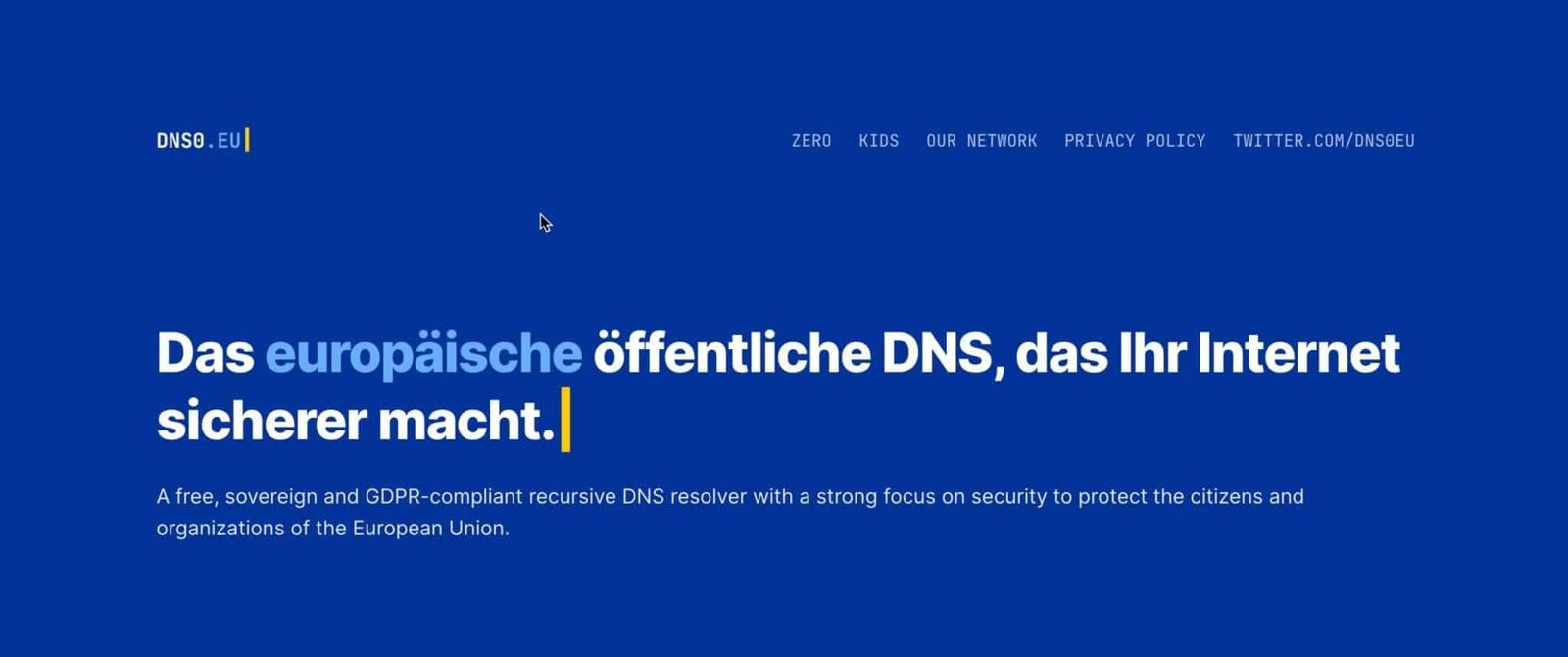 Dns0.eu sicherer europäischer öffentlicher DNS Dienst 13 Der europäische öffentliche DNS - dns0.eu als DNS-Resolver verwenden