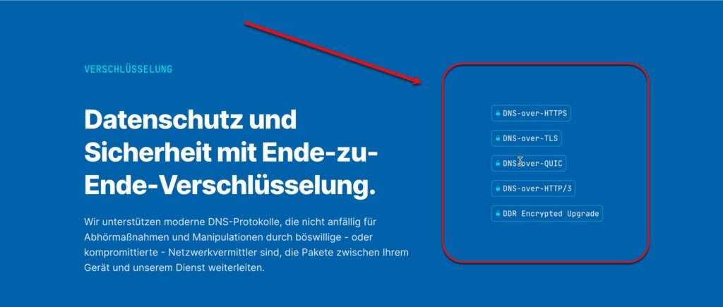 Dns0.eu sicherer europäischer öffentlicher DNS Dienst 15 DNS0.eu gibt an, welche Optionen es für die Verschlüsslung von DNS anbietet