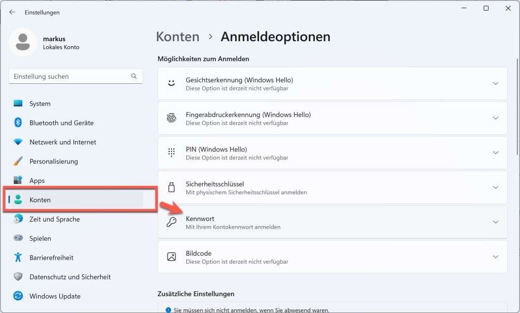 In Windows 11 Passwort ändern 13 Windows 11 Passwort ändern