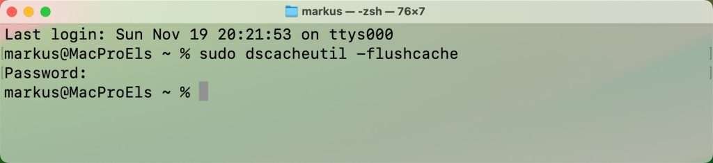 Unter macOS DNS Cache löschen 12 macOS DNS Cache löschen