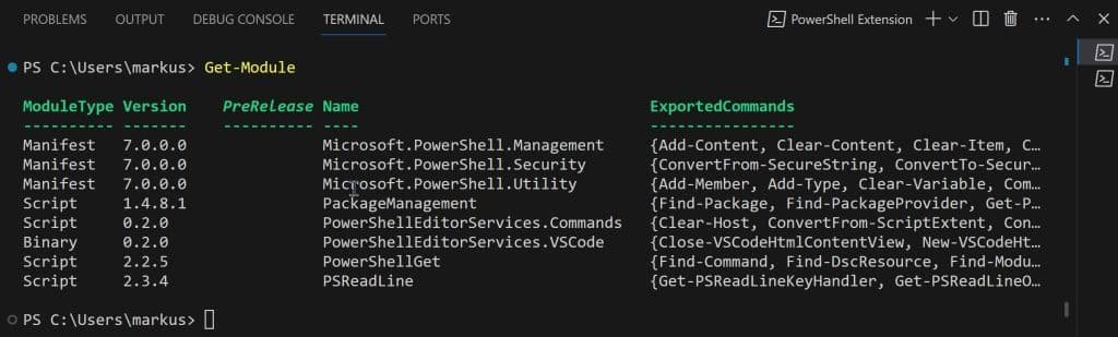 PowerShell Update Module - Wie geht das? 14 PowerShell Alle Module auflisten